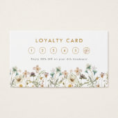 Elegante Floral Loyalty Kaart (Voorkant)