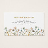 Elegante Floral Loyalty Kaart (Achterkant)