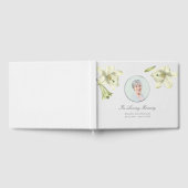 Elegante Floral Memorial Funeral Service Foto Gastenboek (Volledig)