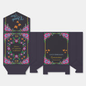 Elegante Floral Mexicaanse volkskunst Fiesta Quinc Bedankdoosjes (Ongevouwen)