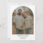 Elegante Floral Minimalist Foto Sla de datum op Save The Date (Achterkant)