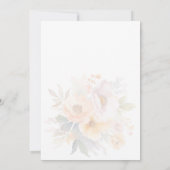 Elegante Floral minimalistische bruiloft uitnodigi Kaart (Achterkant)