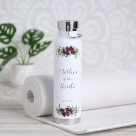 Elegante Floral Moeder van de bruid Waterfles