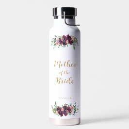 Elegante Floral Moeder van de bruid Waterfles
