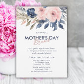 Elegante Floral Moederdag Brunch Kaart