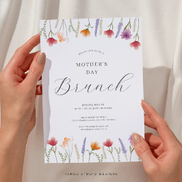 Elegante Floral Moederdag Brunch Kaart