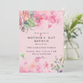 Elegante floral Moederdag Kaart (Staand voorkant)