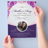 Elegante Floral Moederdag kerkdienst Flyer (Hand)