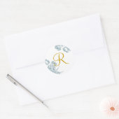 Elegante Floral Monogram Sticker (Envelop)