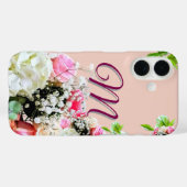 Elegante Floral Monogrammed iPhone / iPad case (Achterkant (horizontaal))