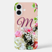 Elegante Floral Monogrammed iPhone / iPad case