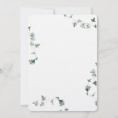 Elegante Floral Moose Antler Wedding Crest Kaart (Achterkant)