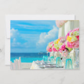 Elegante Floral Ocean Beach Baby shower Uitnodigin Kaart (Achterkant)