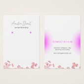 Elegante Floral  Oorbel Display Kaart (Voorkant /achterkant)