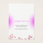 Elegante Floral  Oorbel Display Kaart (Achterkant)