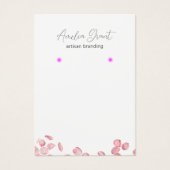 Elegante Floral  Oorbel Display Kaart (Voorkant)