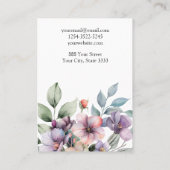 Elegante floral oorring display visitekaartje (Achterkant)