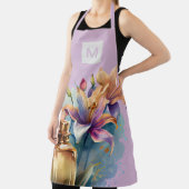 Elegante Floral Parfum Fles Violet Keuken Schort (Insitu)