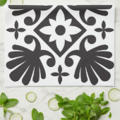 Elegante Floral Patroon Keuken Handdoek (Gevouwen)