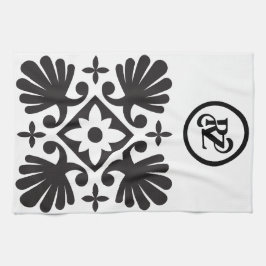 Elegante Floral Patroon Keuken Handdoek