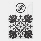 Elegante Floral Patroon Keuken Handdoek (Verticaal)