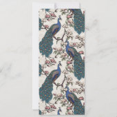 Elegante Floral Peacock Orde van Service Programma (Achterkant)