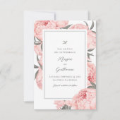 Elegante Floral Peony Wedding Save the Date Kaart (Voorkant)