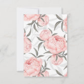 Elegante Floral Peony Wedding Save the Date Kaart (Achterkant)