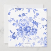 Elegante Floral Periwinkle Blue Vrijgezellenfeest Kaart (Achterkant)