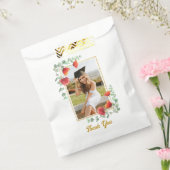 Elegante Floral Photo Afstuderen Favor Bag Bedankzakje (Gezegeld)