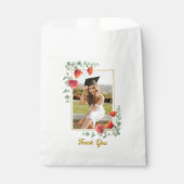 Elegante Floral Photo Afstuderen Favor Bag Bedankzakje (Voorkant)