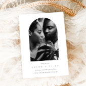 Elegante Floral Photo Arch Botanische bruiloft Kaart