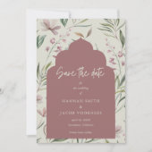 Elegante Floral Photo Spring Bruiloft Save the Dat Save The Date (Voorkant)