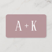 Elegante floral pink Cadeau Registry informatiekaa Informatiekaartje (Achterkant)