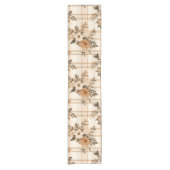 Elegante Floral Plaid Herfst Herfst Korte Tafelloper (Voorkant)