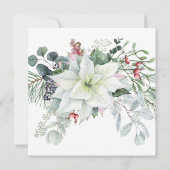 Elegante Floral Poinsettia Holiday Open House Kaart (Achterkant)