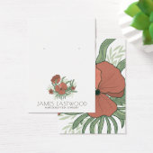 Elegante Floral Poppy Oorbel Display Kaart (Bureau)