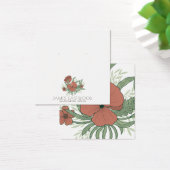 Elegante Floral Poppy Oorbel Display Kaart (Bureau)