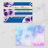 Elegante Floral Professionele Bedrijven Kaart Visitekaartje (Voorkant / Achterkant)