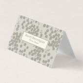 Elegante Floral QR Code Gevouwen Visitekaartjes (Voorkant)