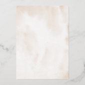 Elegante Floral Quinceañera Waterverf Ballgown Folie Uitnodiging (Achterkant)