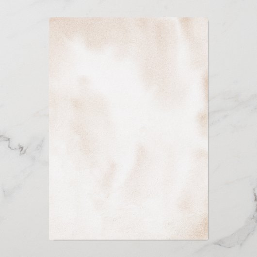 Elegante Floral Quinceañera Waterverf Ballgown Folie Uitnodiging (Achterkant)