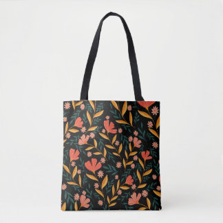 Elegante Floral Retreat Canvas tas