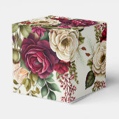 Elegante Floral Rozen Islamitische bruiloft Bedankdoosjes (Achterkant)