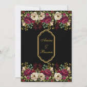 Elegante Floral Rozen Islamitische bruiloft Kaart (Achterkant)