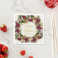 Elegante Floral Rozen Islamitische bruiloft