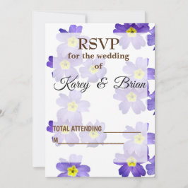 Elegante Floral RSVP-fotokaart, script Kaart
