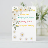 Elegante Floral RSVP-kaart – gepersonaliseerde wid RSVP Kaartje (Staand voorkant)