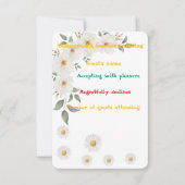Elegante Floral RSVP-kaart – gepersonaliseerde wid RSVP Kaartje (Voorkant)