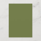 Elegante Floral Sage Green Wedding QR code Details Informatiekaartje (Achterkant)